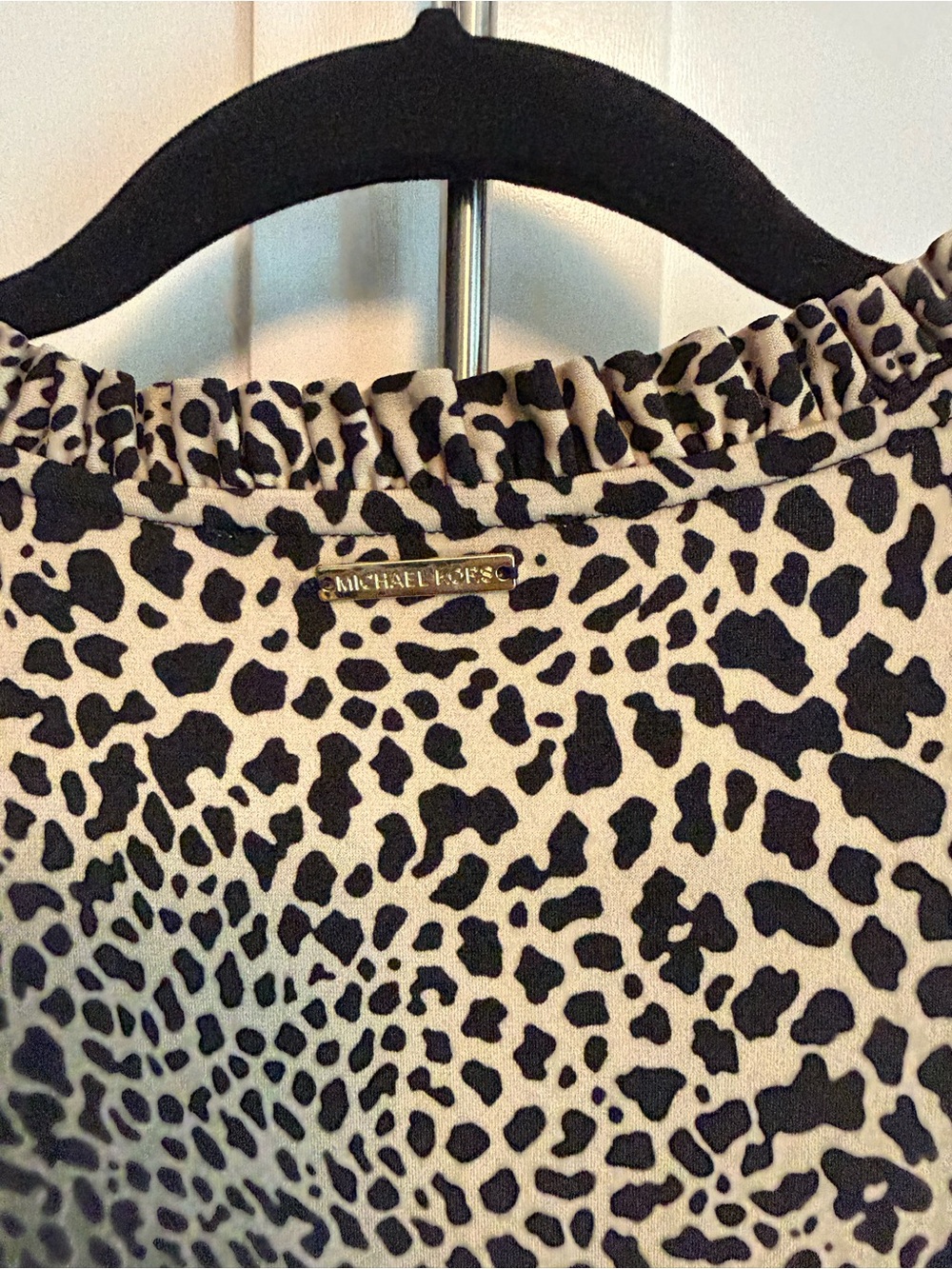 Michael Kors Beige and Black Leopard Print Dress - Picture 4 of 4